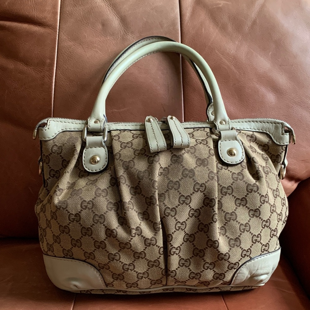 Gucci Beige and Cream Sukey Bag